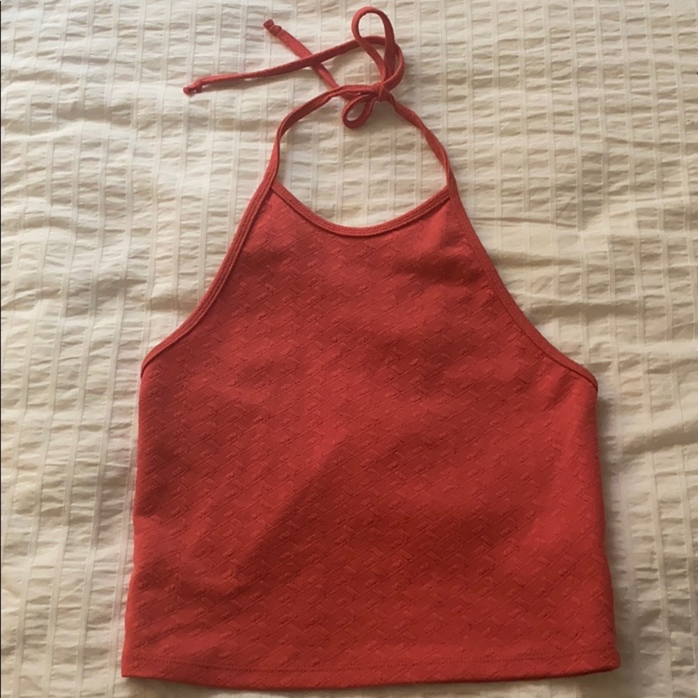 Coral Pink Halter Top